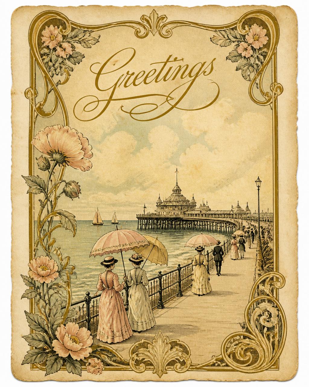Stylised The 1900s postcard