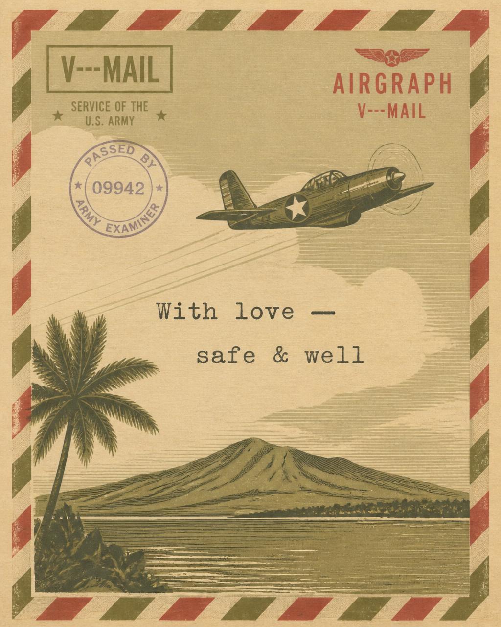 Stylised The 1940s postcard