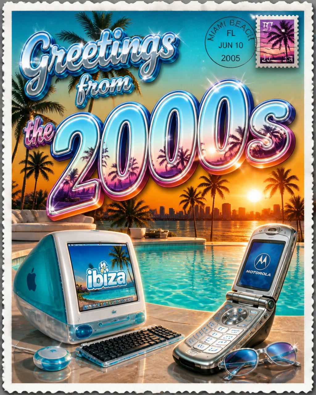 Stylised The 2000s postcard